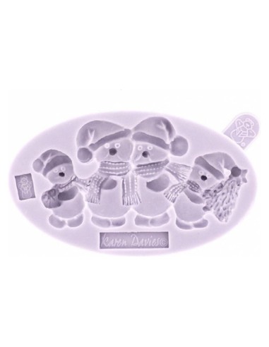 Karen Davies Siliconen Mal Snowman/Pinguin Family