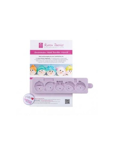 Karen Davies Siliconen Mal Snowman Head Border