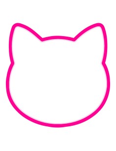 3D Uitsteker op Maat: Kat Hoofd