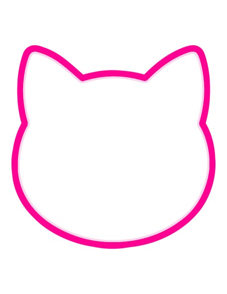 3D Uitsteker op Maat: Kat Hoofd