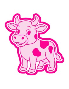 3D Uitsteker op Maat: Koe 1 met Stempel
