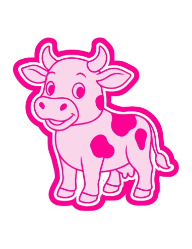 3D Uitsteker op Maat: Koe 1 met Stempel