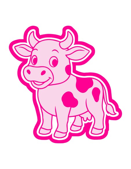 3D Uitsteker op Maat: Koe 1 met Stempel