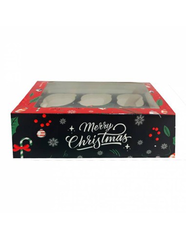 6-Cupcake Doos Kerst -1st-