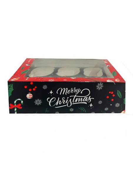6-Cupcake Doos Kerst -1st-