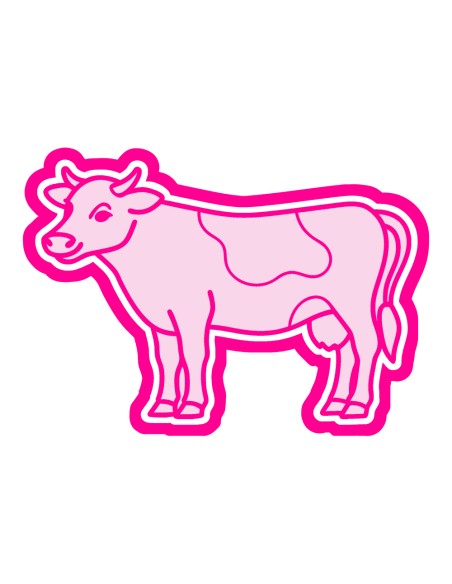 3D Uitsteker op Maat: Koe 2 met Stempel