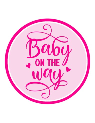3D Uitsteker op Maat: Baby on the Way 1 met Stempel