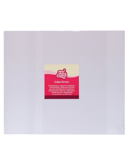 FunCakes Cake Drum Rechthoek -35x30 cm- Wit