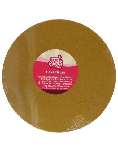 FunCakes Cake Drum Rond -30cm- Glanzend Goud 