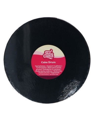 FunCakes Cake Drum Rond -40cm- Zwart