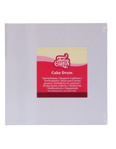 FunCakes Cake Drum Vierkant -33cm- Wit