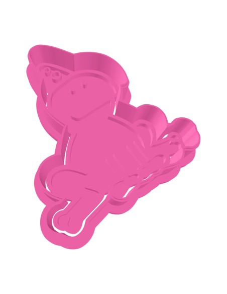 3D Uitsteker op Maat: Clowntje - Kikker met Stempel