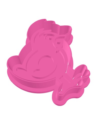 3D Uitsteker op Maat: Clowntje - Kuiken met Stempel