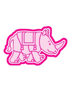 3D Uitsteker op Maat: Clowntje - Neushoorn met Stempel