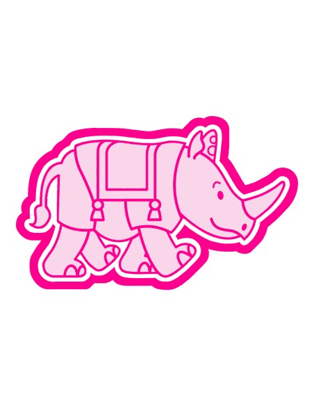3D Uitsteker op Maat: Clowntje - Neushoorn met Stempel