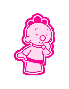 3D Uitsteker op Maat: Clowntje - Zaza met Stempel