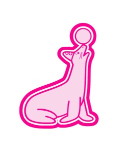 3D Uitsteker op Maat: Clowntje - Zeeleeuw met Stempel