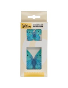 Wilton Ouwel Decoraties Vlinders Ombre Blauw -8st- 2