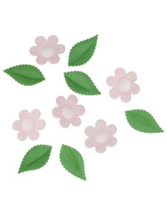 Wilton Ouwel Decoraties Bloem & Blad Roze -11st