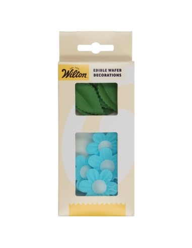Wilton Ouwel Decoraties Bloem & Blad Blauw -11st