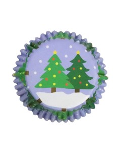 PME Folie Baking Cups Kerstbomen -30st-