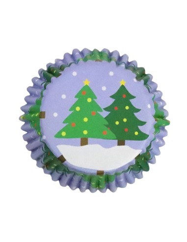 PME Folie Baking Cups Kerstbomen -30st-