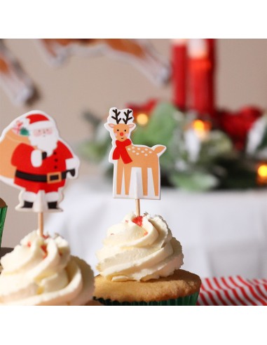 PME Cupcake Toppers Kerstman & Vrienden -24st-