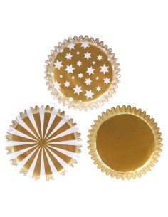 PME Folie Baking Cups Kerst Metallic Goud & Zilver -100st- 2