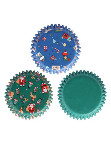 PME Folie Baking Cups Kerst Kerstman Mix -100st-