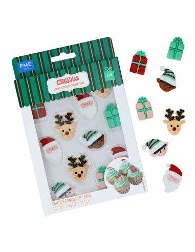 PME Suikerdecoratie Kerstman komt naar de Stad -12st-