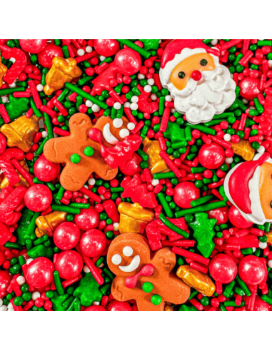 Azucren Sprinkle Mix Santa & Gingerbread -90gr-