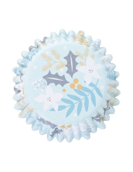 PME Folie Baking Cups Winterbloemen -30st-