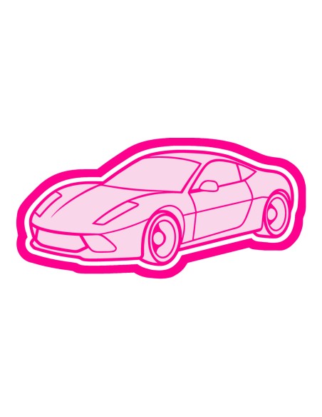 3D Uitsteker op Maat: Sportauto met Stempel