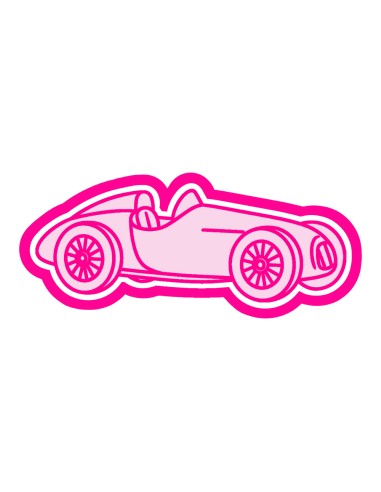 3D Uitsteker op Maat: Vintage Auto met Stempel