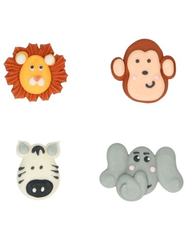 Wilton Suikerdecoratie Safari Dieren -8st-