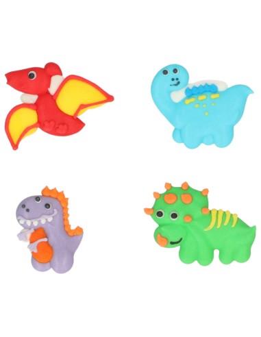 Wilton Suikerdecoratie Vrolijke Dino's -8st-