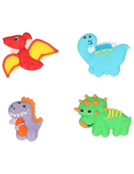 Wilton Suikerdecoratie Vrolijke Dino's -8st-