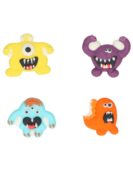 Wilton Suikerdecoratie Gekke Monsters -8st-