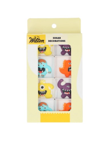 Wilton Suikerdecoratie Gekke Monsters -8st-