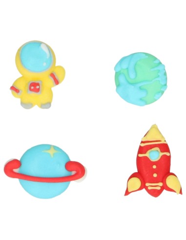 Wilton Suikerdecoratie Ruimteavonturen -8st-