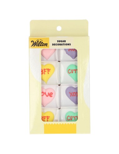 Wilton Suikerdecoratie Liefdesbriefjes -8st-