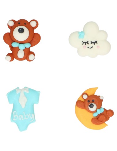 Wilton Suikerdecoratie Baby Blauw -8st-