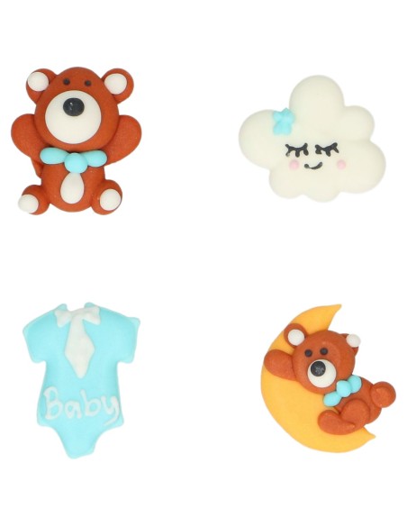 Wilton Suikerdecoratie Baby Blauw -8st-