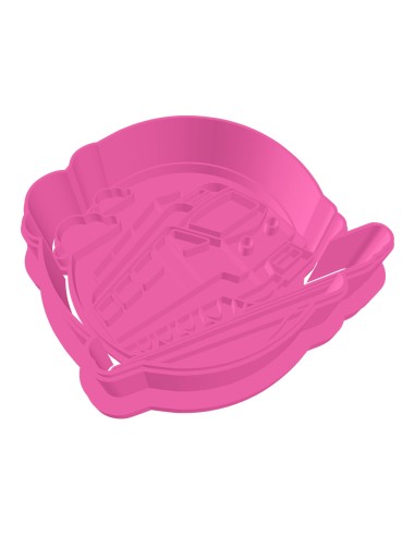 3D Uitsteker op Maat: Trein en Wolken met Stempel