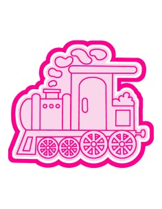 3D Uitsteker op Maat: Stoomtrein met Stempel