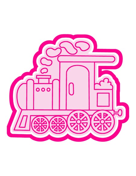 3D Uitsteker op Maat: Stoomtrein met Stempel