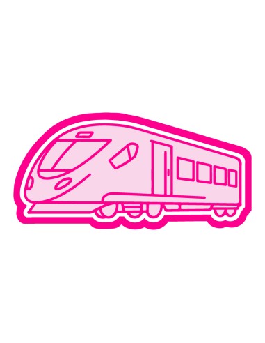 3D Uitsteker op Maat: Trein met Stempel