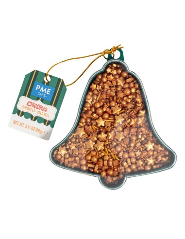 PME Sprinkle Mix Kerstbel Goud -90gr-