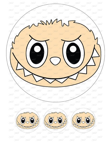 Eetbare Print Labubu Gezicht Rond - 20cm