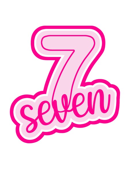 3D Uitsteker op Maat: Cijfer 7 - Seven